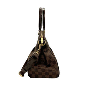 Louis Vuitton Ebene Brown Trevi Shoulder Leather Ebene Canvas Bag Brown Damier
